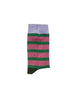 LaDoubleJ Striped Socks Lilla/Verde/Fuxia SOC0002KNI015VAR0029