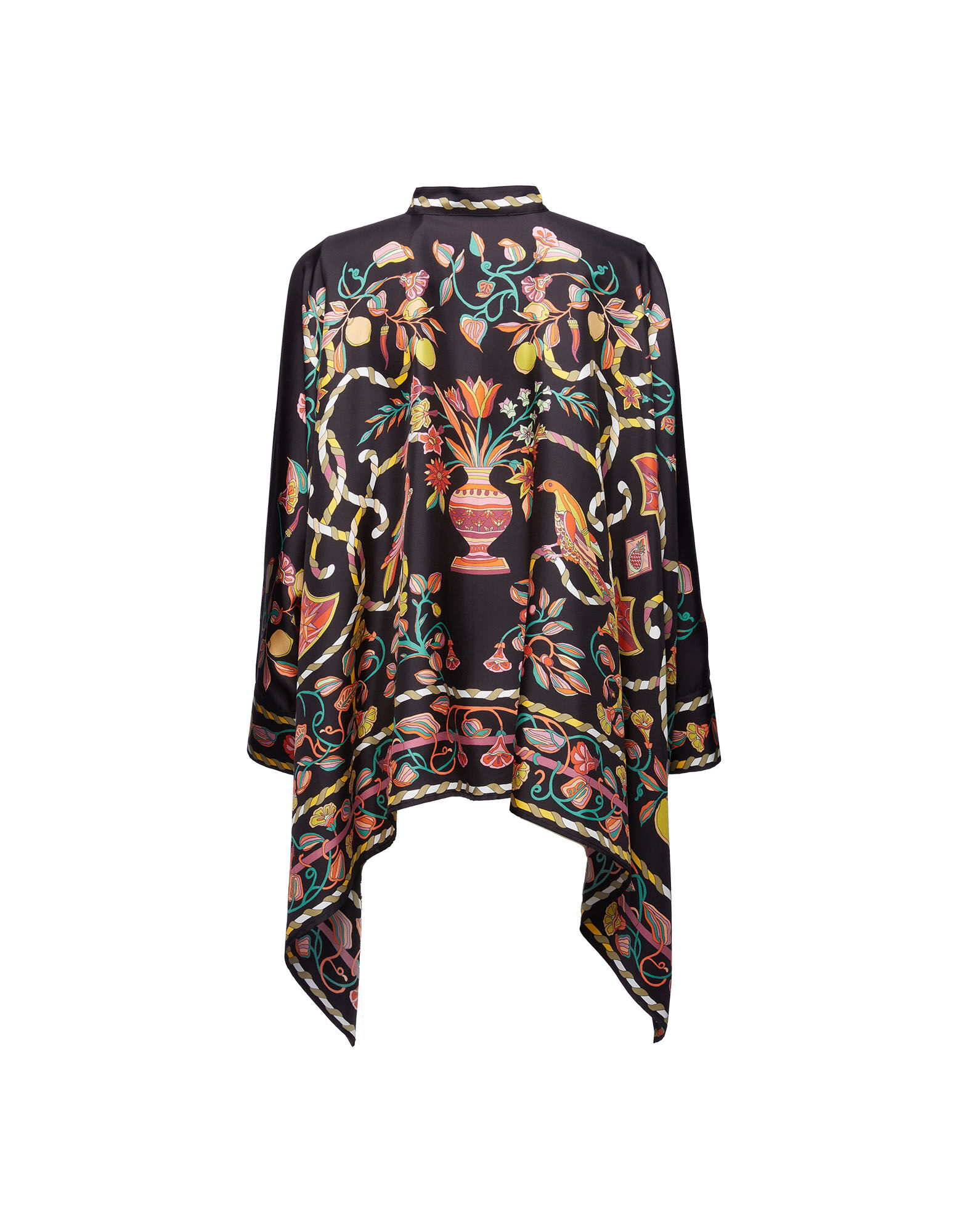 Foulard Shirt in Borboni Placée Nero for Women | La DoubleJ