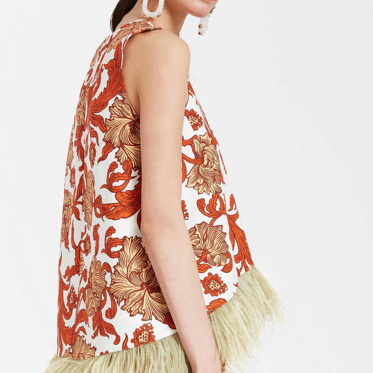 La Doublej La Scala Top In Reef White