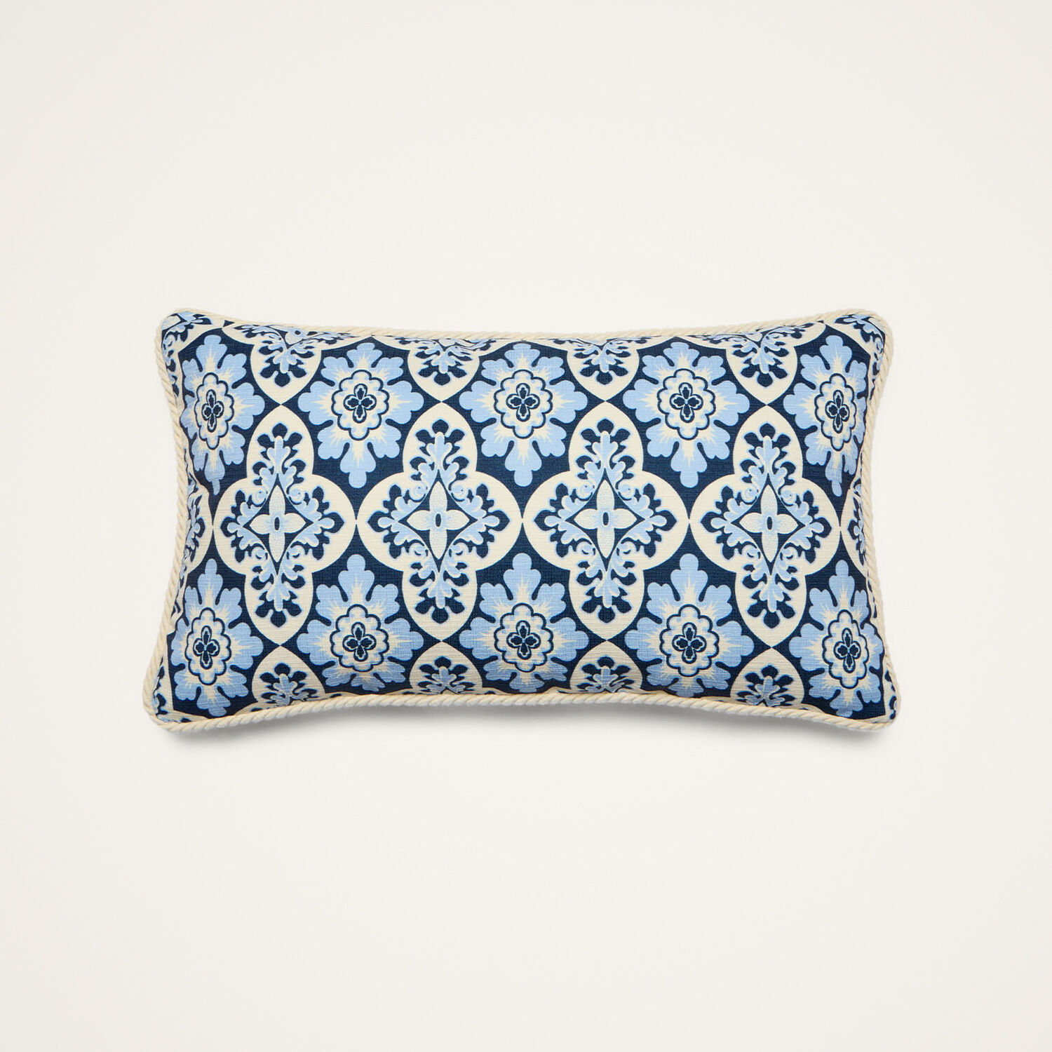 La Doublej Printed Cushion In Palazzo Blue