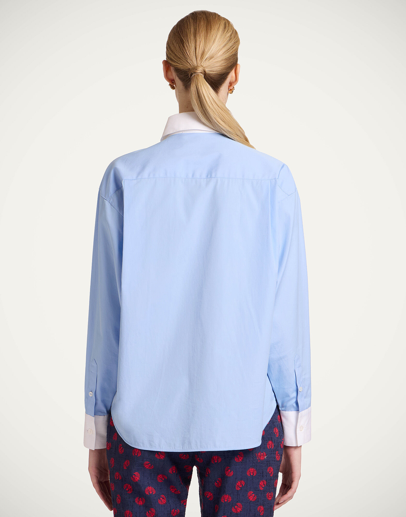 La DoubleJ Peggy Shirt Solid Light Blue SHI0115COT064SOLIDBU01