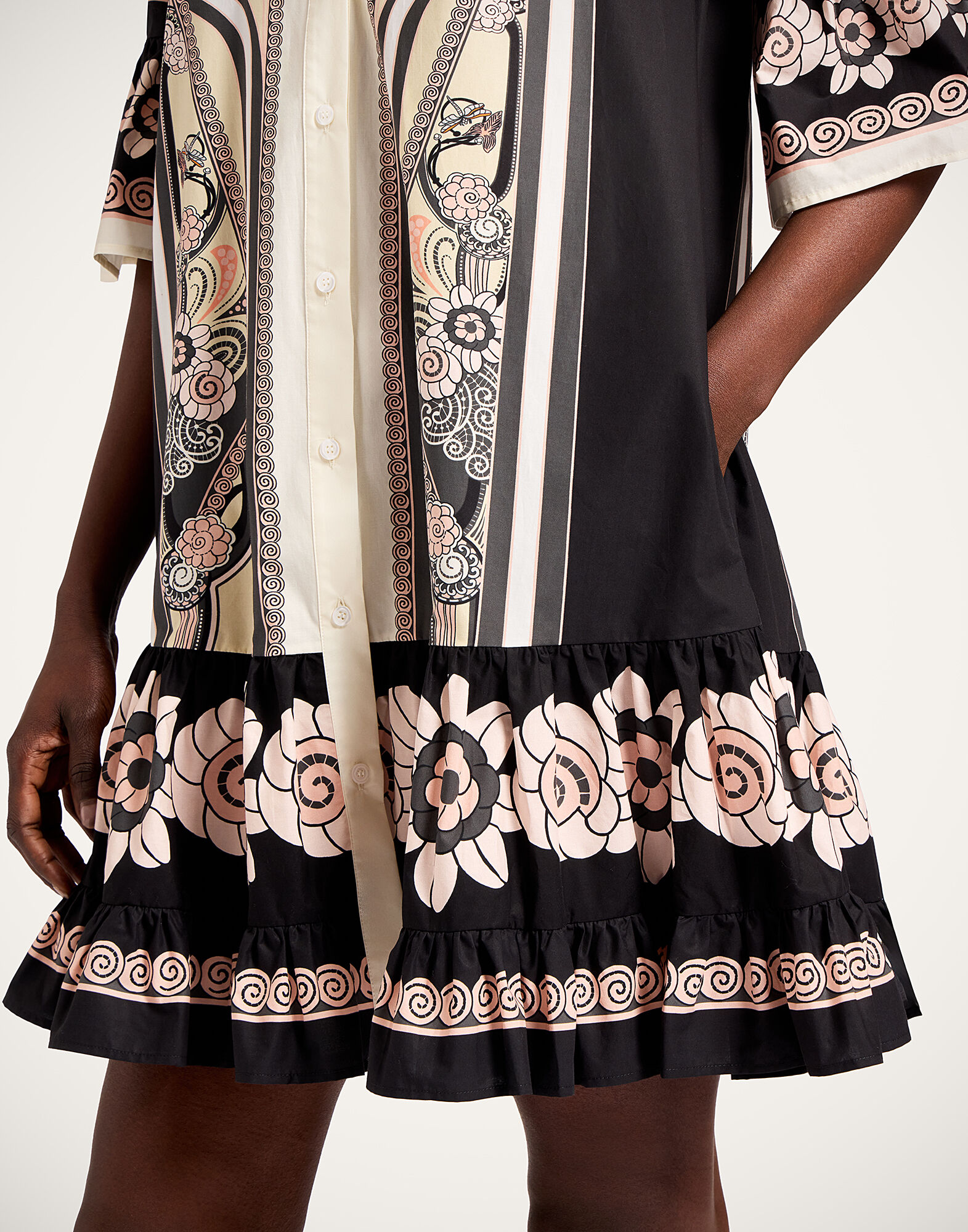 La DoubleJ Choux Dress Ambrosia Plac&eacute;e Pale Pink DRE0205COT015AMB03PI02