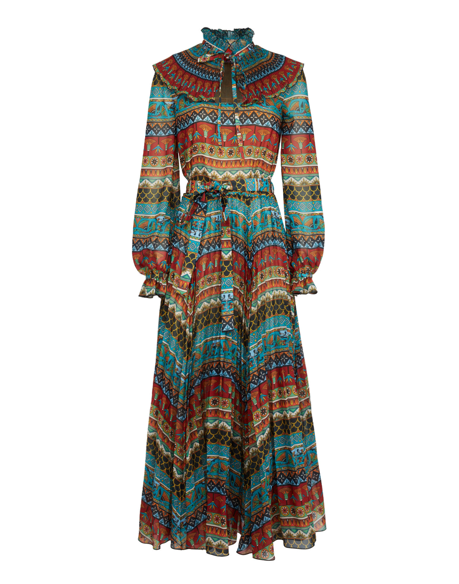 Nefertiti Midi Dress in Giza Turquoise for Women La DoubleJ
