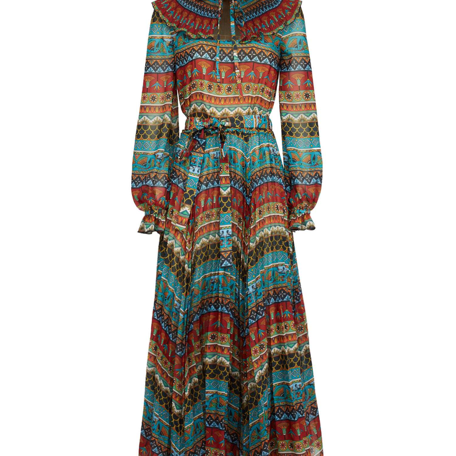 Shop La Doublej Nefertiti Midi Dress In Giza Turquoise