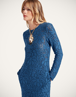 La DoubleJ Lacey Long Sleeve Swing Dress La DoubleJ Lacey Long Sleeve Swing Dress Solid Blue DRE0184LAC003SOLIDBU03