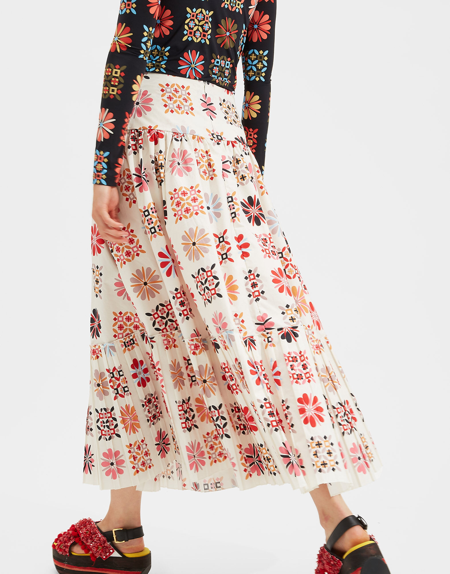 LaDoubleJ Balletto Skirt Vetrata Bianco SKI0050COT001VET0002