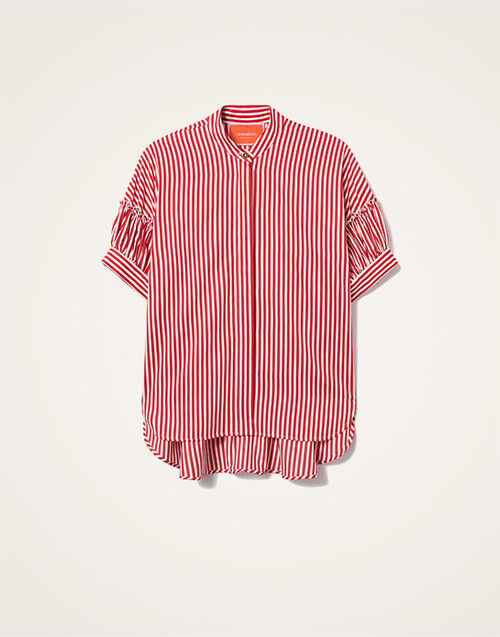 La DoubleJ Grace Shirt Pinstripe Red SHI0123VIS029STR09RE01