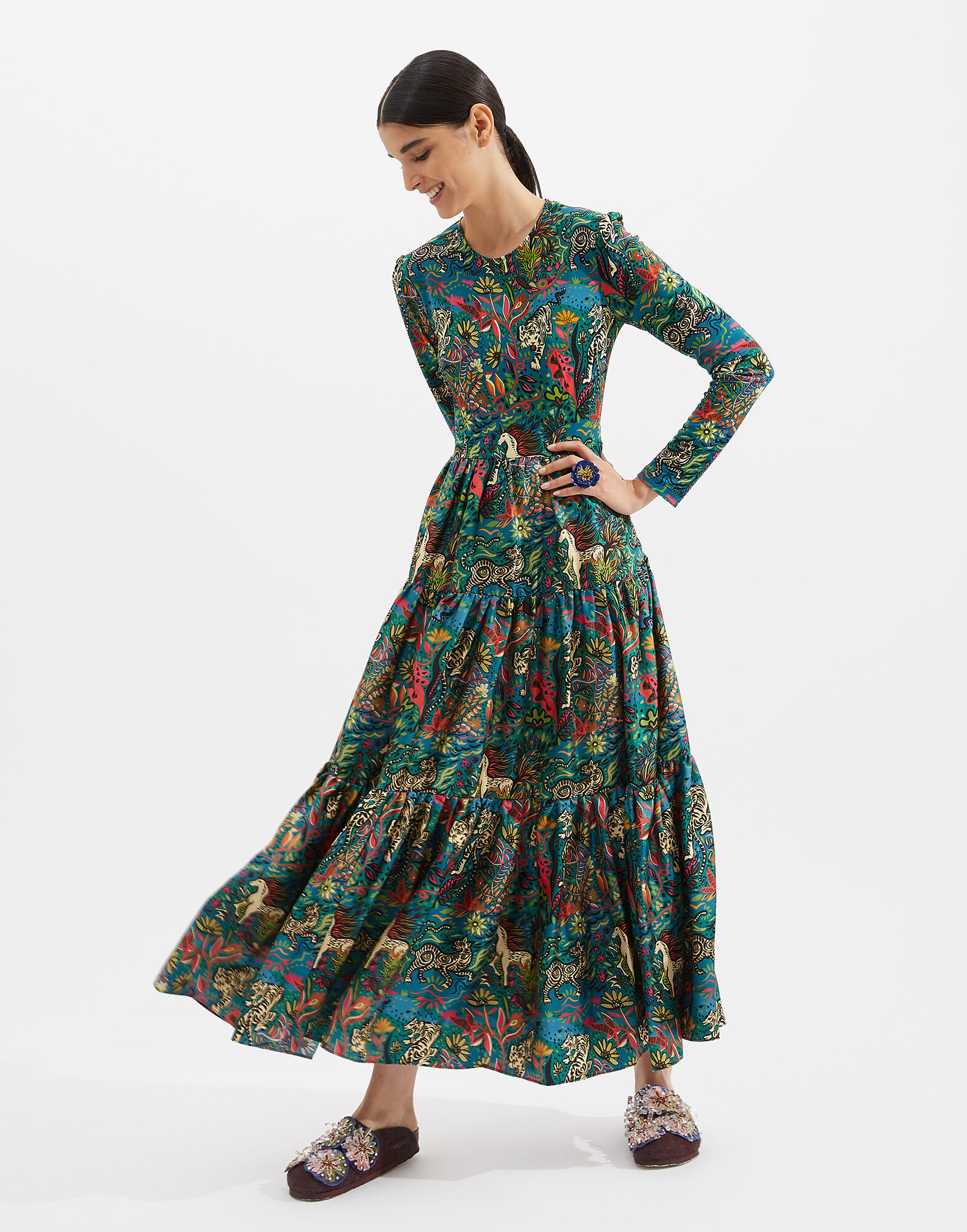 La DoubleJ Big Dress Giungla DRE0172SIL001GIU0001