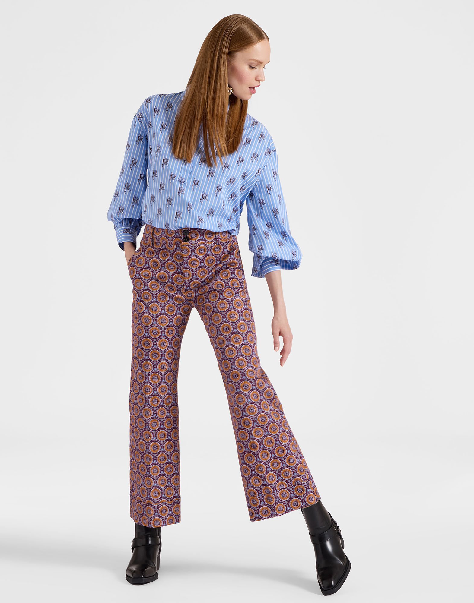 La DoubleJ Hendrix Pants Sovereign Mini Purple TRO0014COT006SOV02PU01