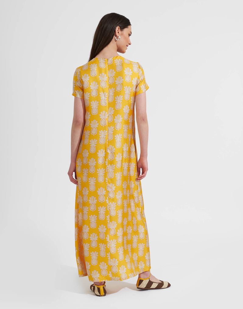 La DoubleJ Swing Dress La DoubleJ Swing Dress Pineapple Sunflower DRE0001SIL001PNP20YE02