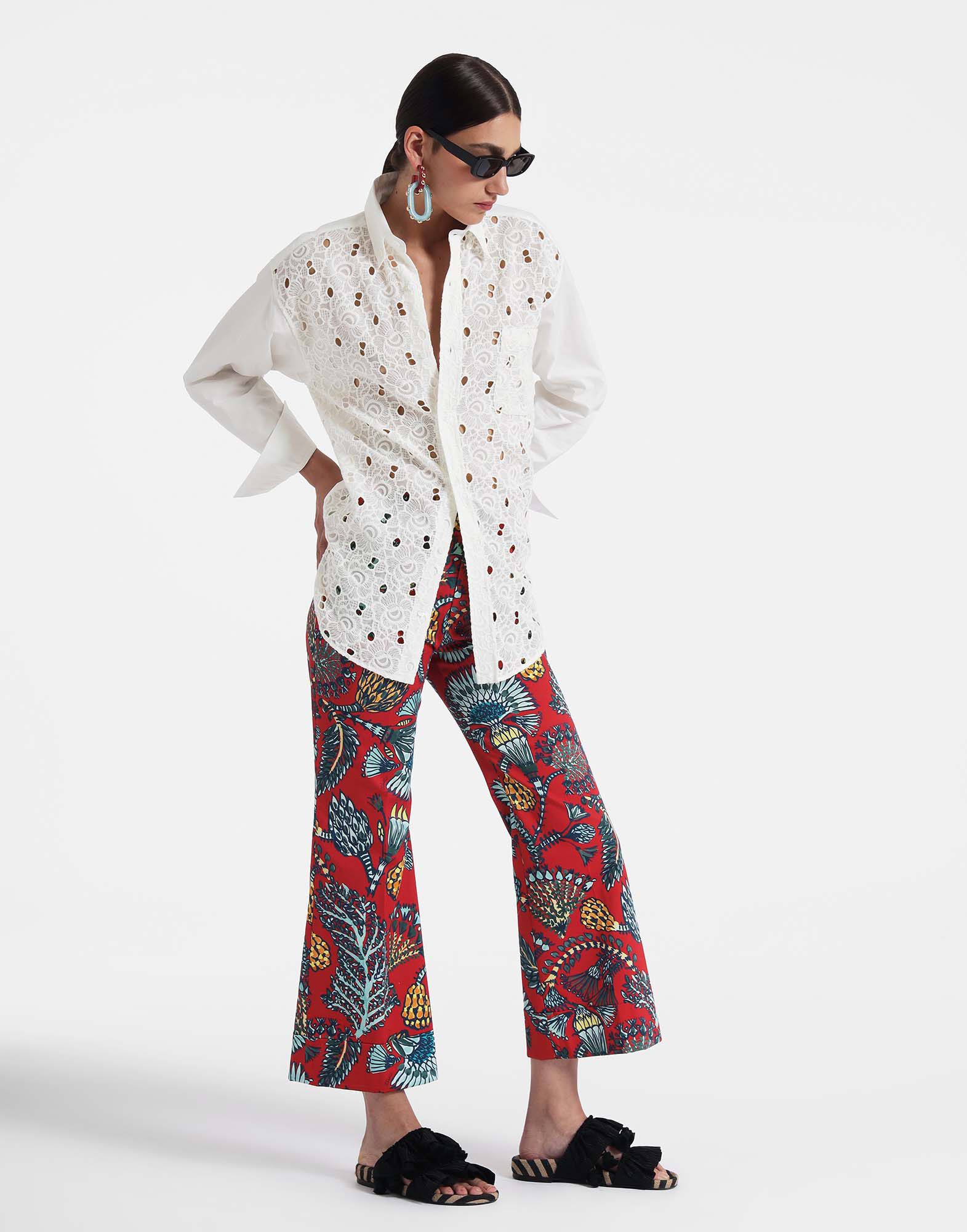 La DoubleJ Hendrix Pants Sicomore Red TRO0014COT006SIC01RE01