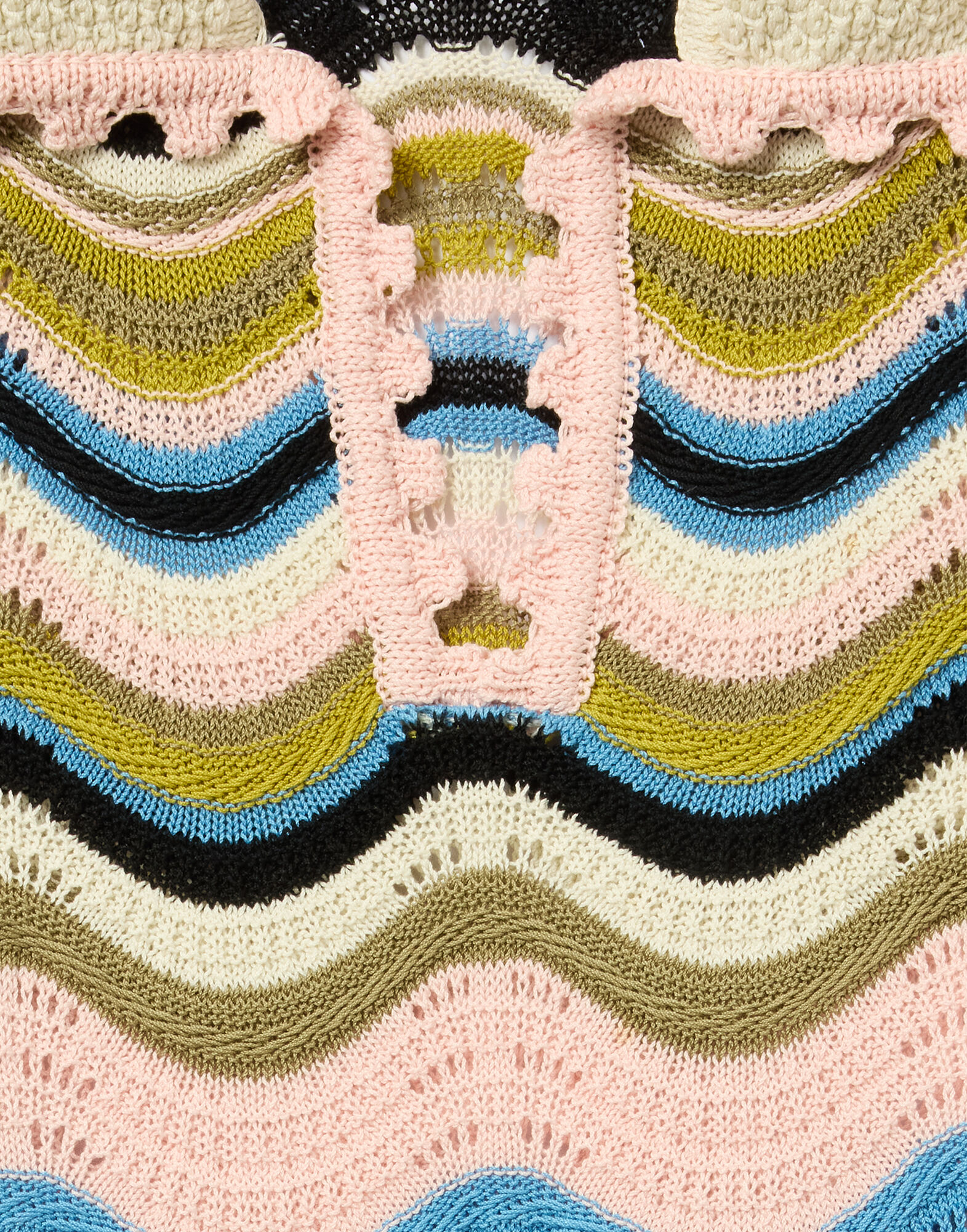 La DoubleJ Chevron Mini Dress Multicolor Geen &  Pink DRE0915KNI158VA499PI01