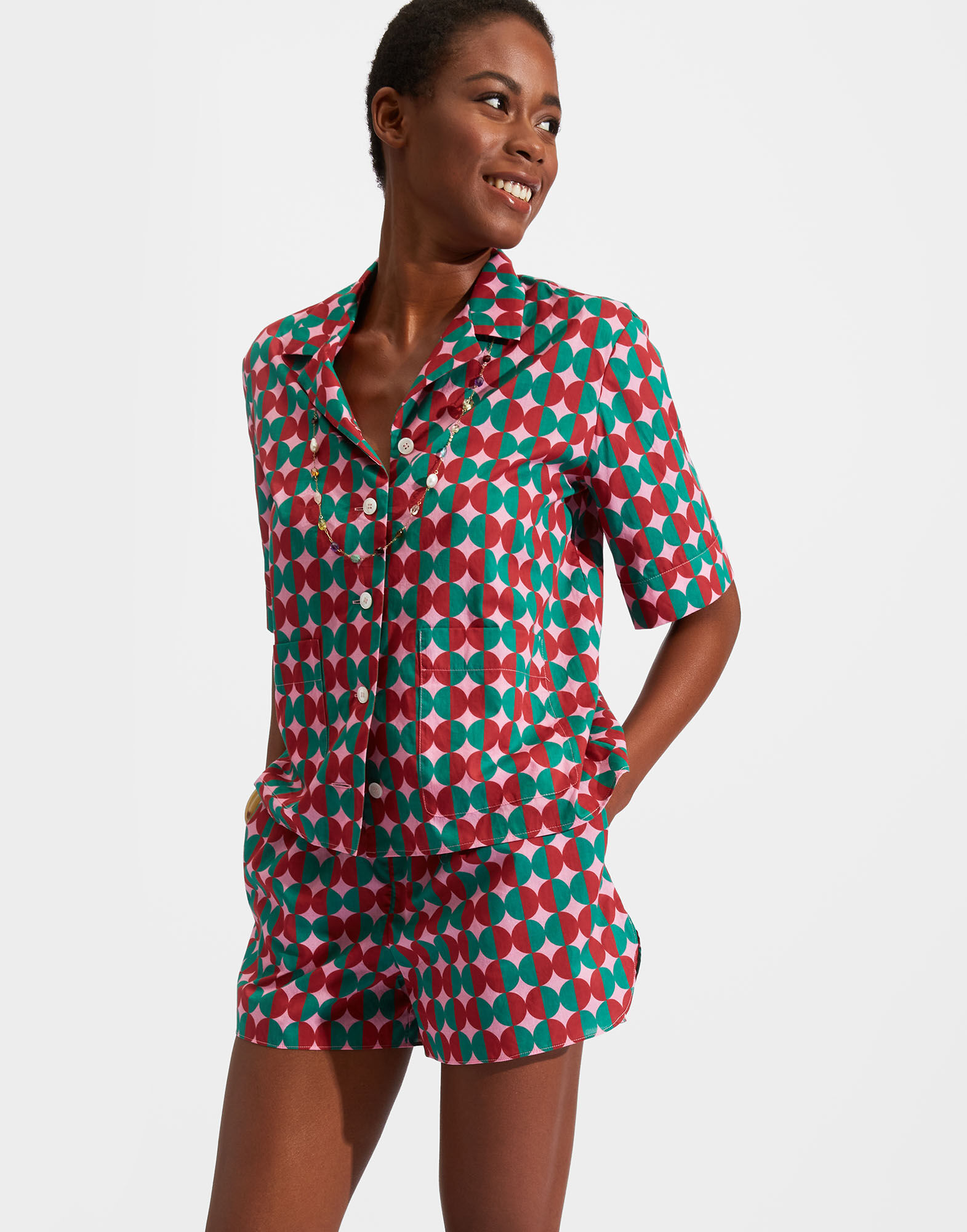 Womens cotton sales short pajamas
