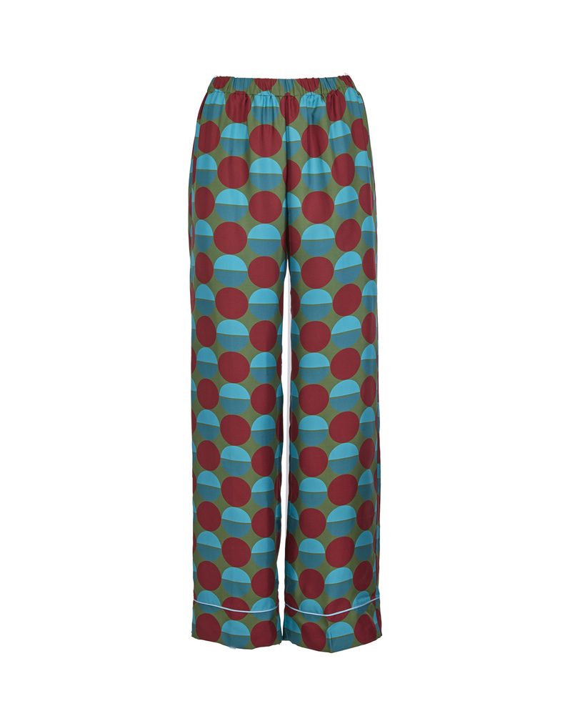 La DoubleJ Silk Pajama La DoubleJ Silk Pajama Sfere Grandi Verde PJM0001SIL001SFE0015