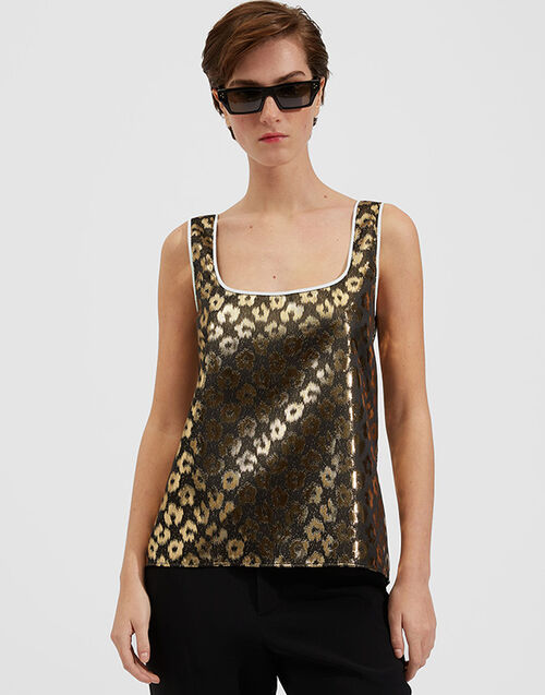 La DoubleJ Twirl Top Leopard Chine' TOP0085JAC041LEC0001