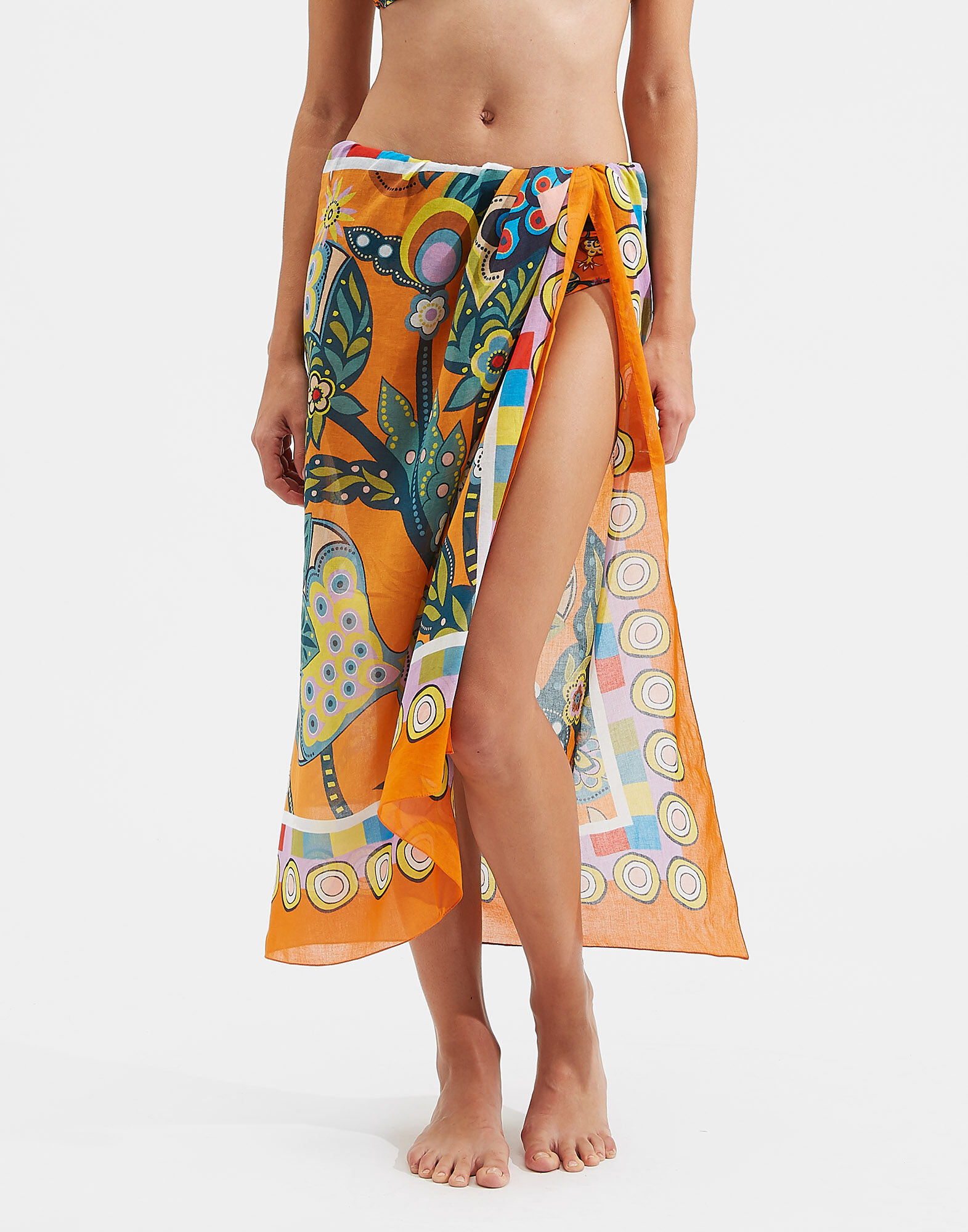LaDoubleJ Pareo Tree Of Life Arancio SCA0020COT021TFL0006