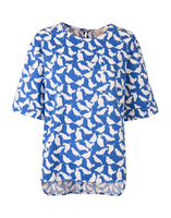 LaDoubleJ Boxy T-Shirt Uccellini Blu SHI0003COT002UCC0003