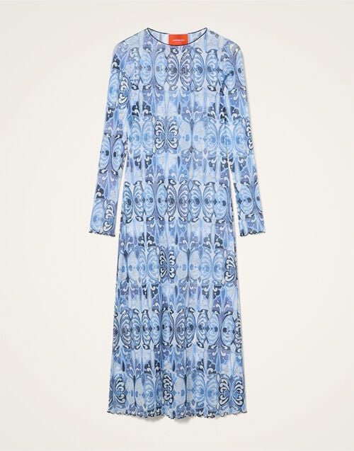 La DoubleJ Slinky Swing Dress Cocoon Blue DRE1104TUL003COC01BU03