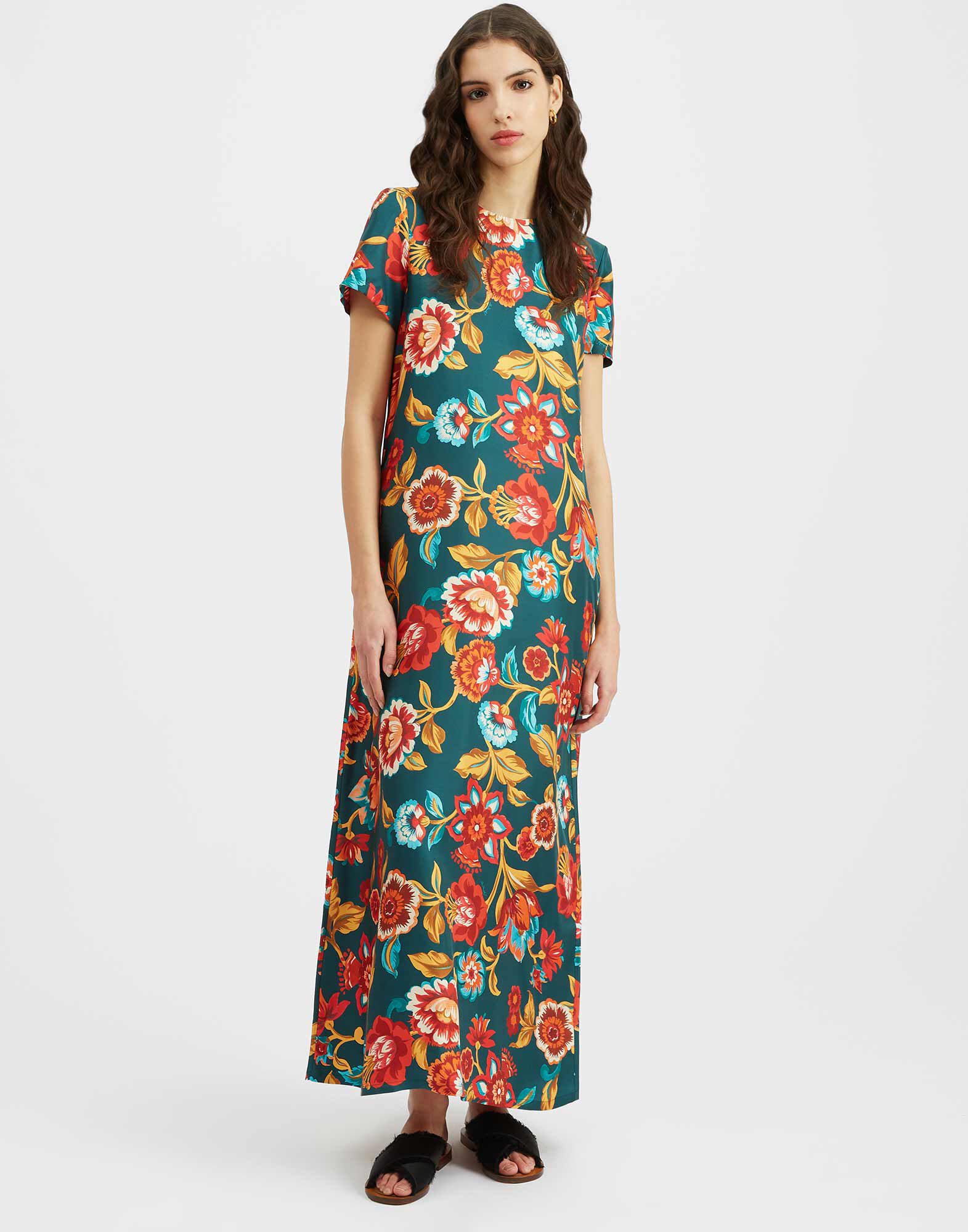 Swing Dress in Hottie Emerald for Women | La DoubleJ