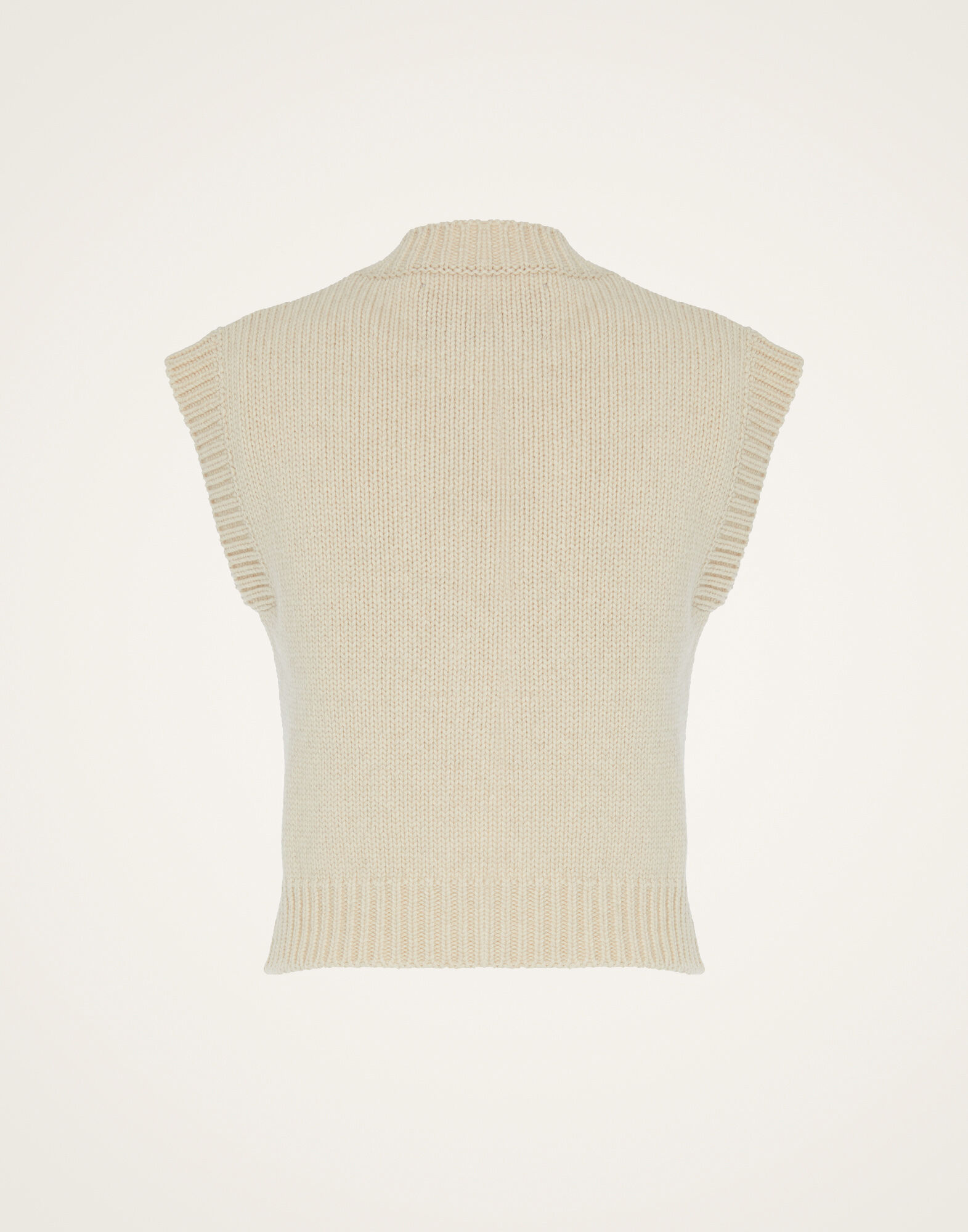 La DoubleJ Lampone Vest Beige PUL0178KNI093VA202WH04