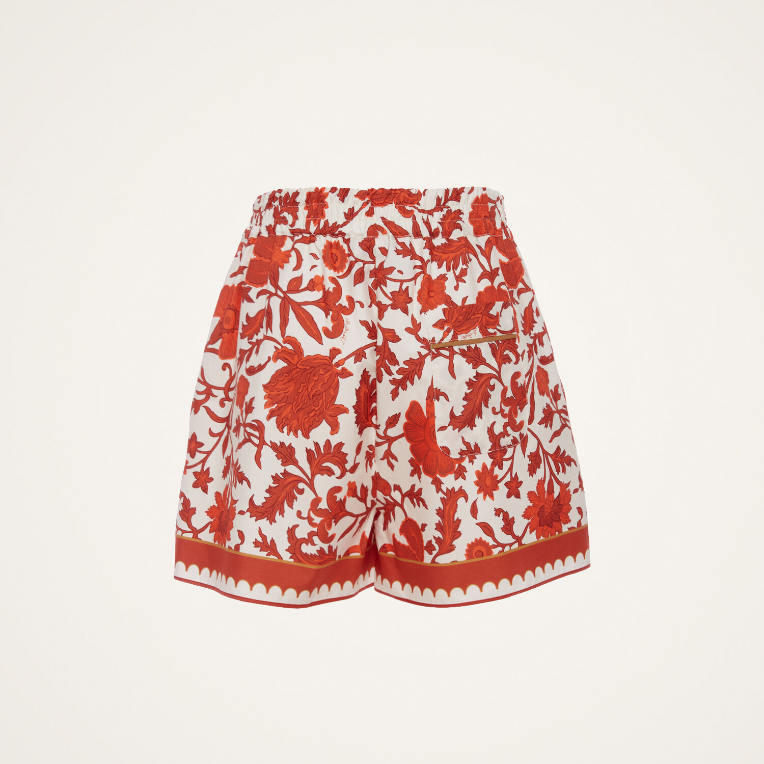 La Doublej Pull-up Shorts In Dragonflower Mini Red