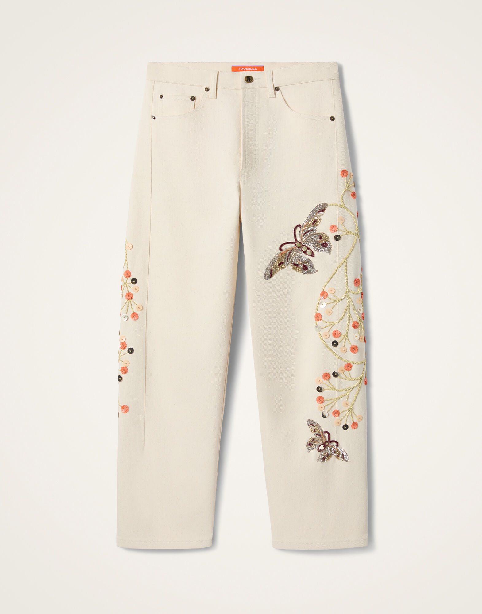 La DoubleJ The Barrel Jean Solid Ecru TRO0198DEN001SOLIDBR05