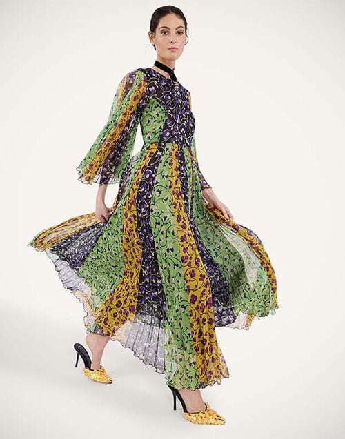 La DoubleJ The Angel Dress Honeysuckle Tricolor Plac&eacute;e Yellow DRE0805CHF004HNY04YE02