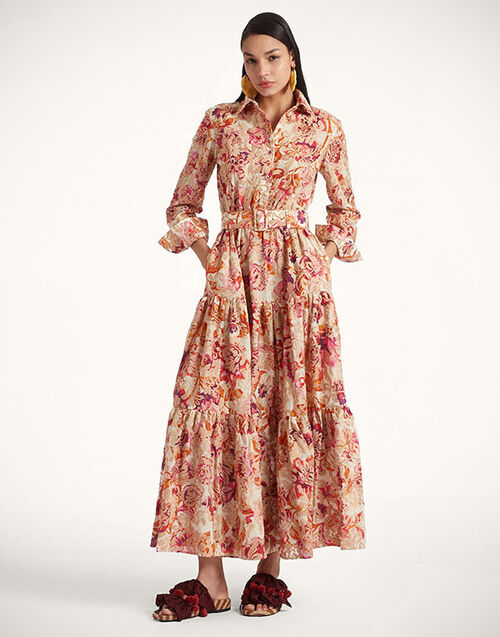 La DoubleJ Bellini Dress Hottie Cream DRE0016EMB029HOT01WH03