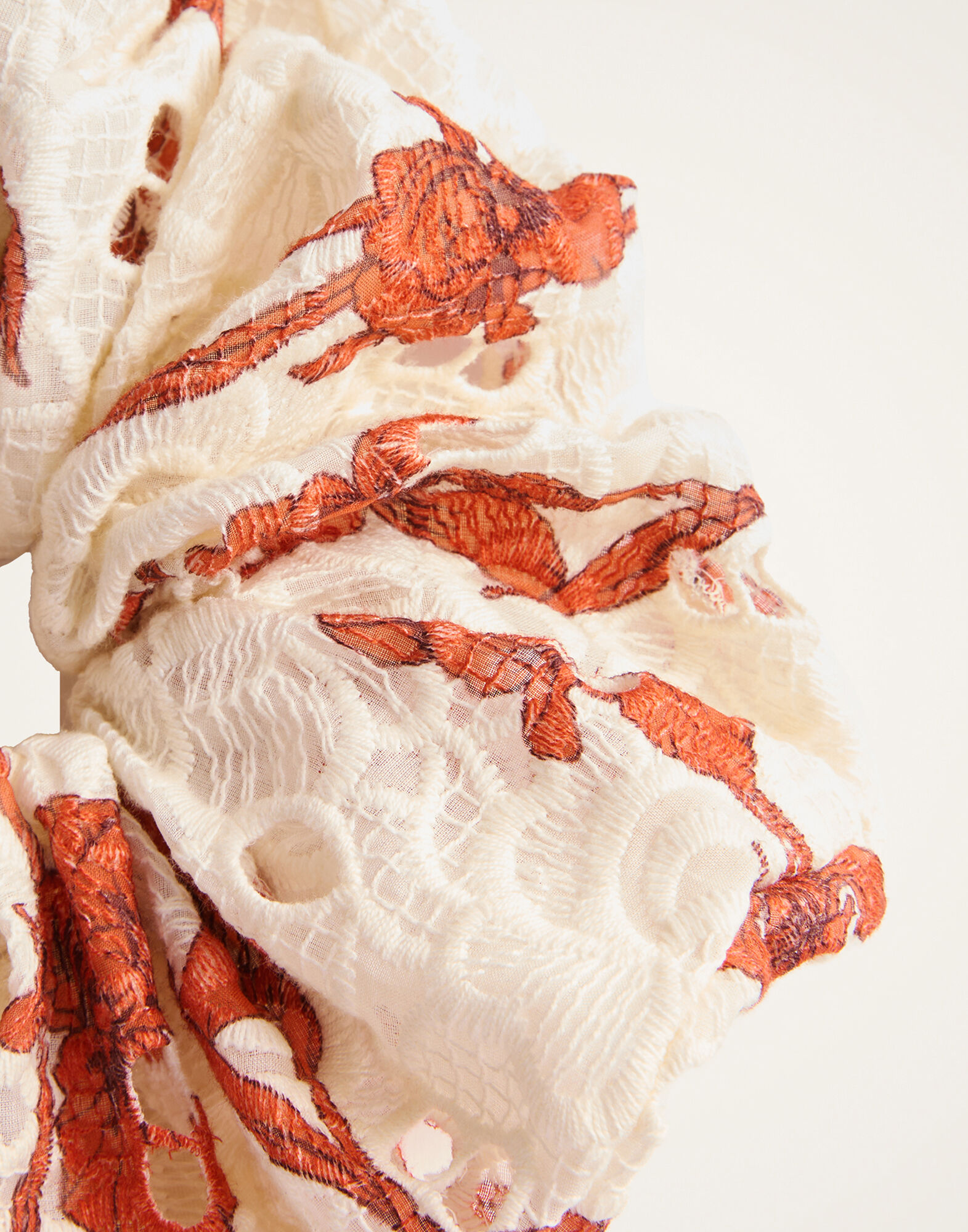 La DoubleJ Giga Scrunchie Mini Iris Dark Orange SCR0003EMB031IRS03OR03