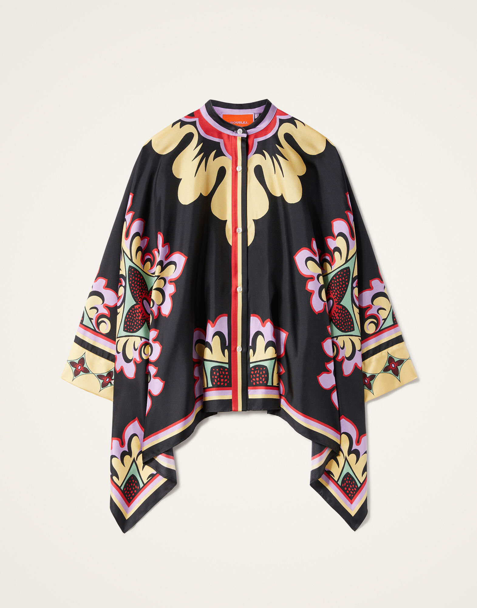 La DoubleJ Foulard Shirt Palazzo Plac&eacute;e Lilac SHI0059SIL001PAL08PU02