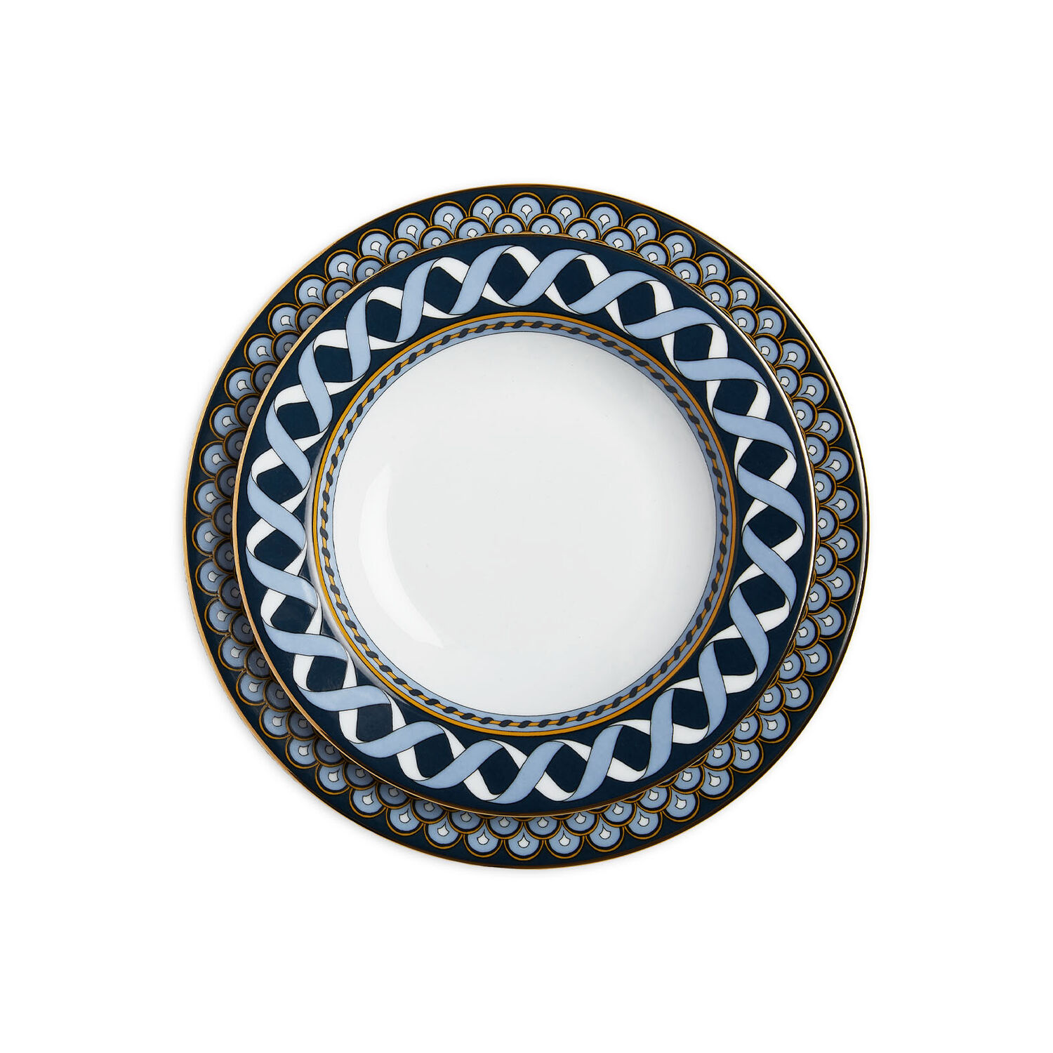 La Doublej Soup And Dinner Plates Set In Odysseus