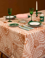 La DoubleJ Large Tablecloth La DoubleJ Large Tablecloth Tudor Pink TBC0003LIN001TDR04PI05