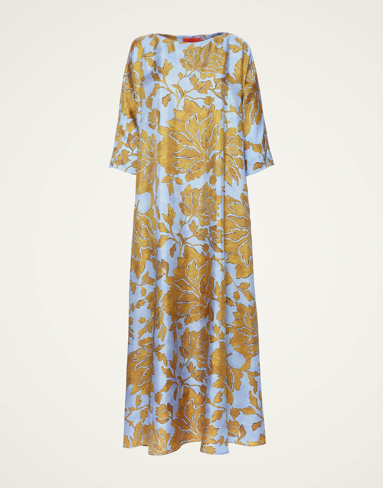 La DoubleJ Muumuu Dress Round Neck Tangle Light Blue DRE0370SIL001TAN01BU01