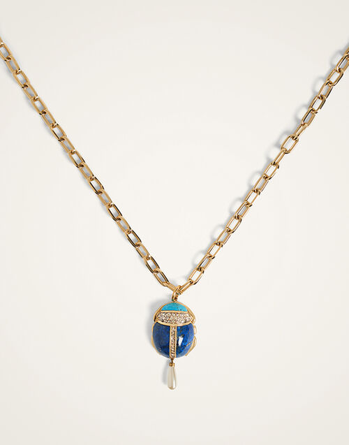 La DoubleJ Talismania Necklace 24K Gold Plate & Lapis lazuli NEC0054BRA003LAP01YE05