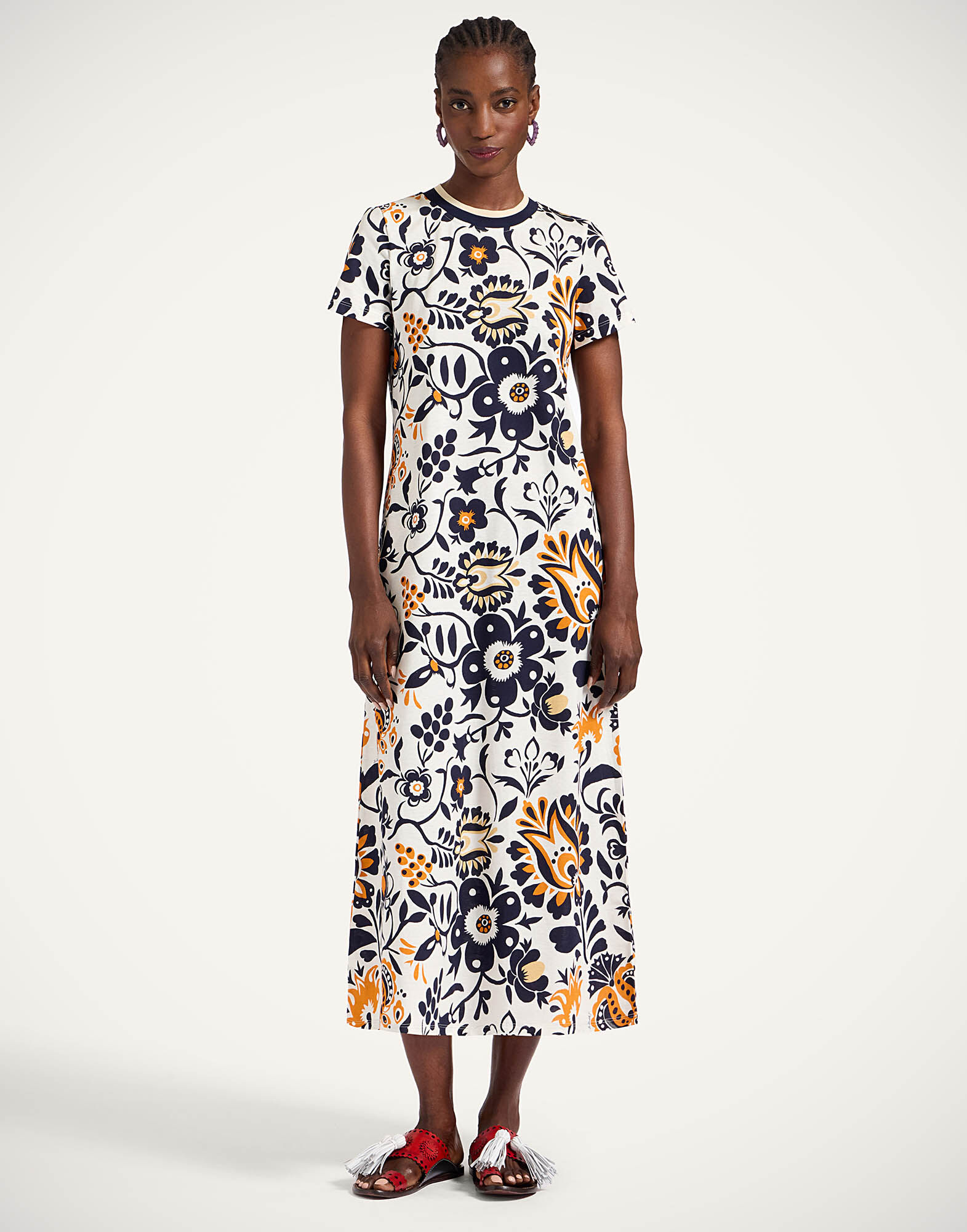 La DoubleJ Sporty Swing Dress Selva White DRE0247JER002SEL06WH01