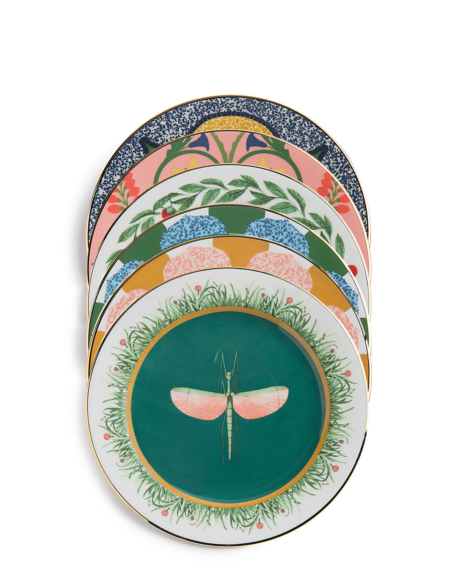 Dessert Plate Set of 6 in Various Prints Homeware La DoubleJ