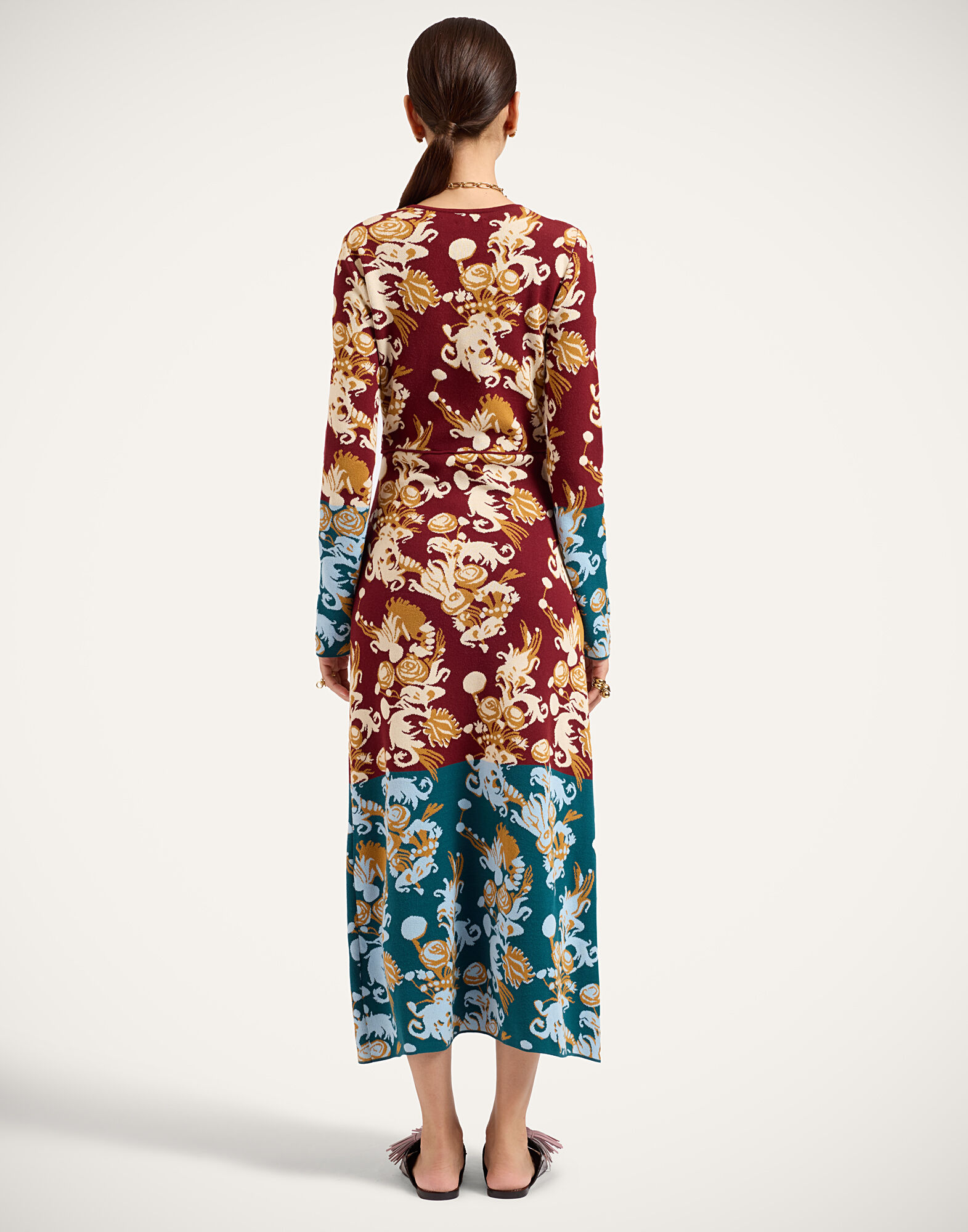 La DoubleJ Bee Dress Coven Burgundy DRE1006KNI226VA529RE07