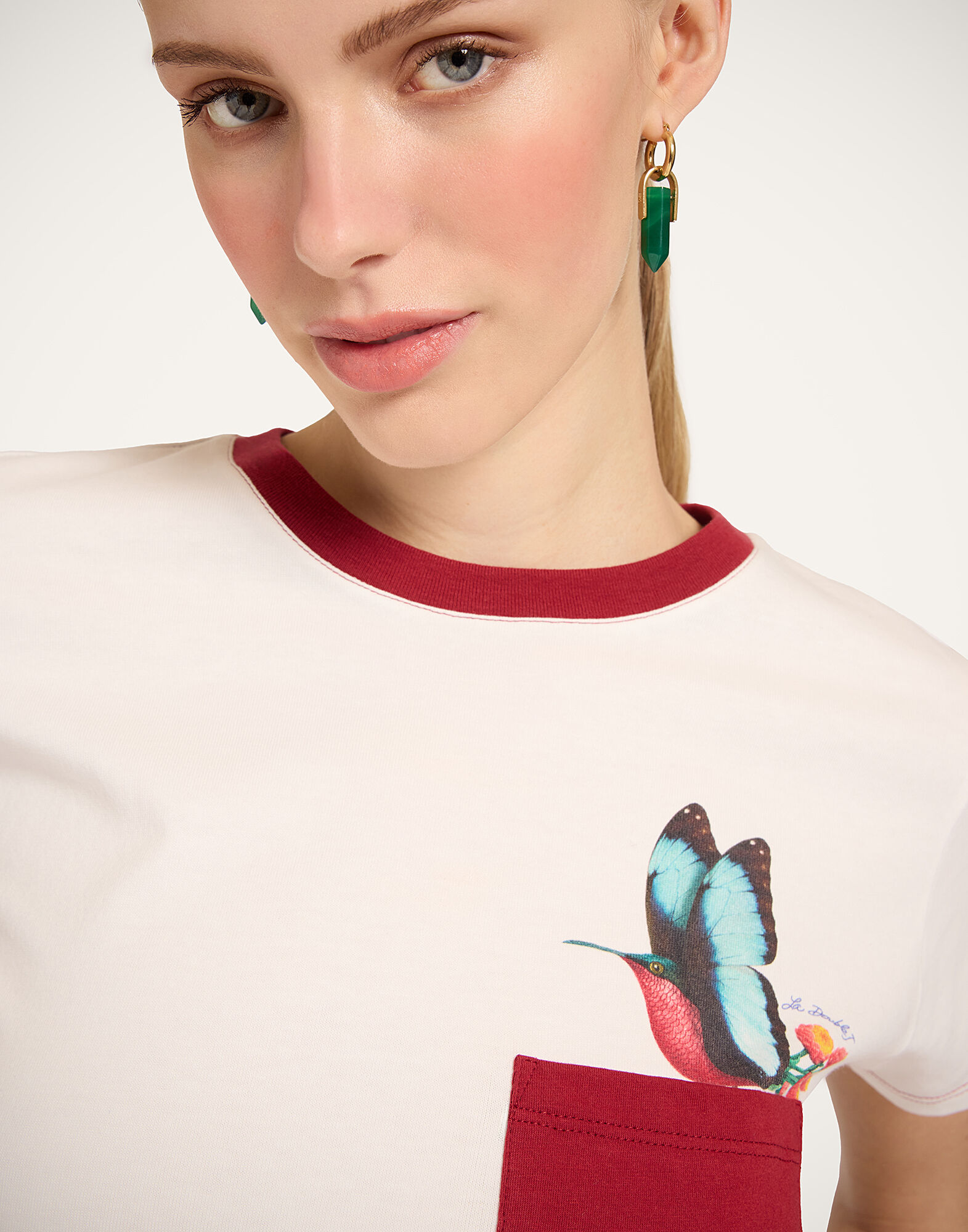 La DoubleJ High Vibe Tee Butterbird White TSH0070JER079BTB01WH01