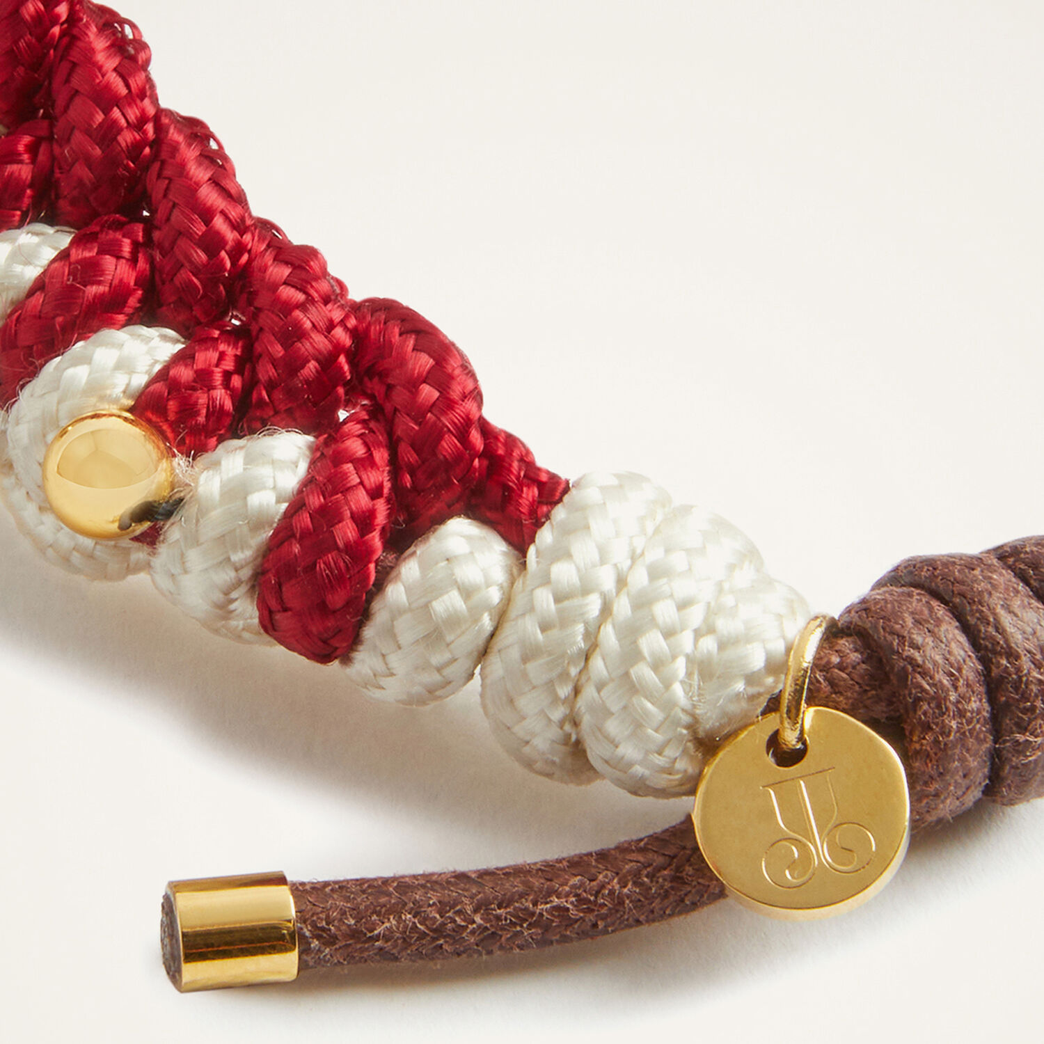 La Doublej Better Together Bracelet In Bicolor Red & Ivory