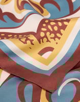 La DoubleJ Foulard 90 La DoubleJ Foulard 90 Palazzo Placée Chocolate SCA0067SIL006PAL08BR07