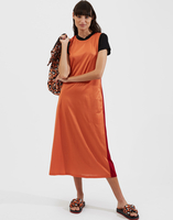 La DoubleJ Sporty Swing Dress La DoubleJ Sporty Swing Dress Color Block Rust DRE0247JER018CLB0001