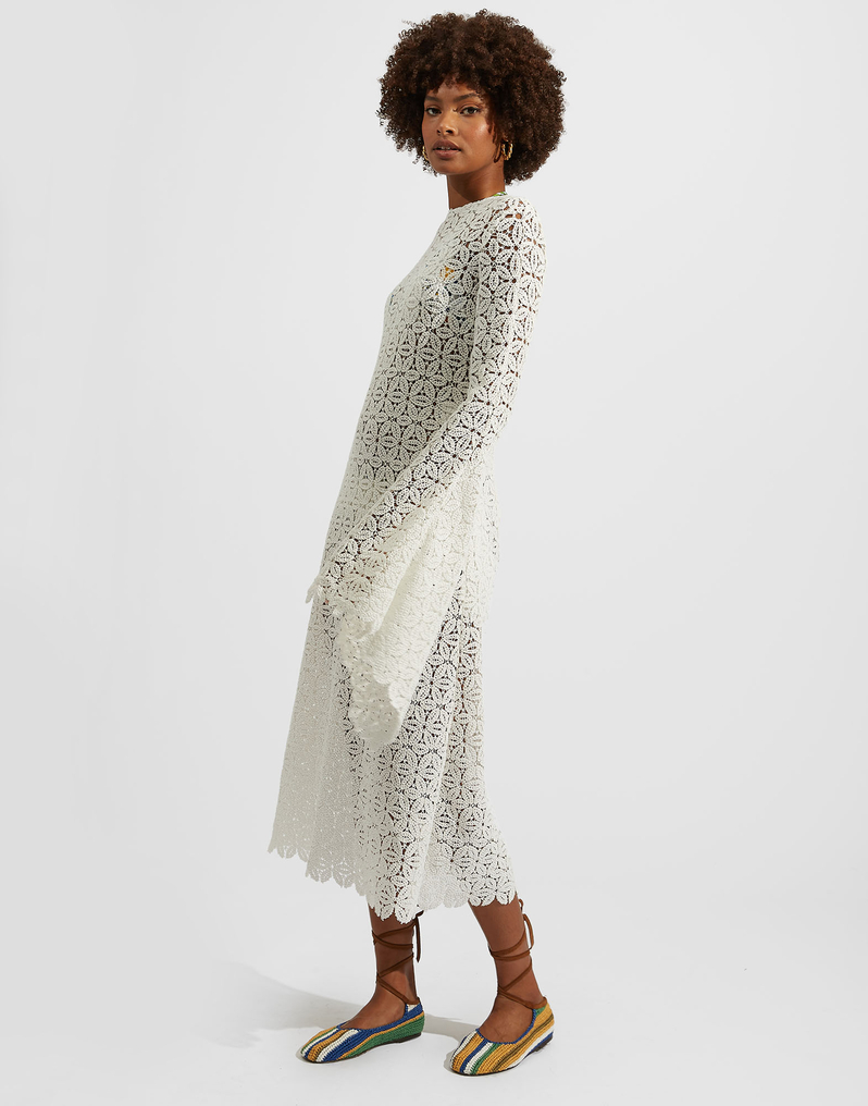 La DoubleJ Costiera Dress La DoubleJ Costiera Dress Solid White DRE0485LAC002SOLIDWH01