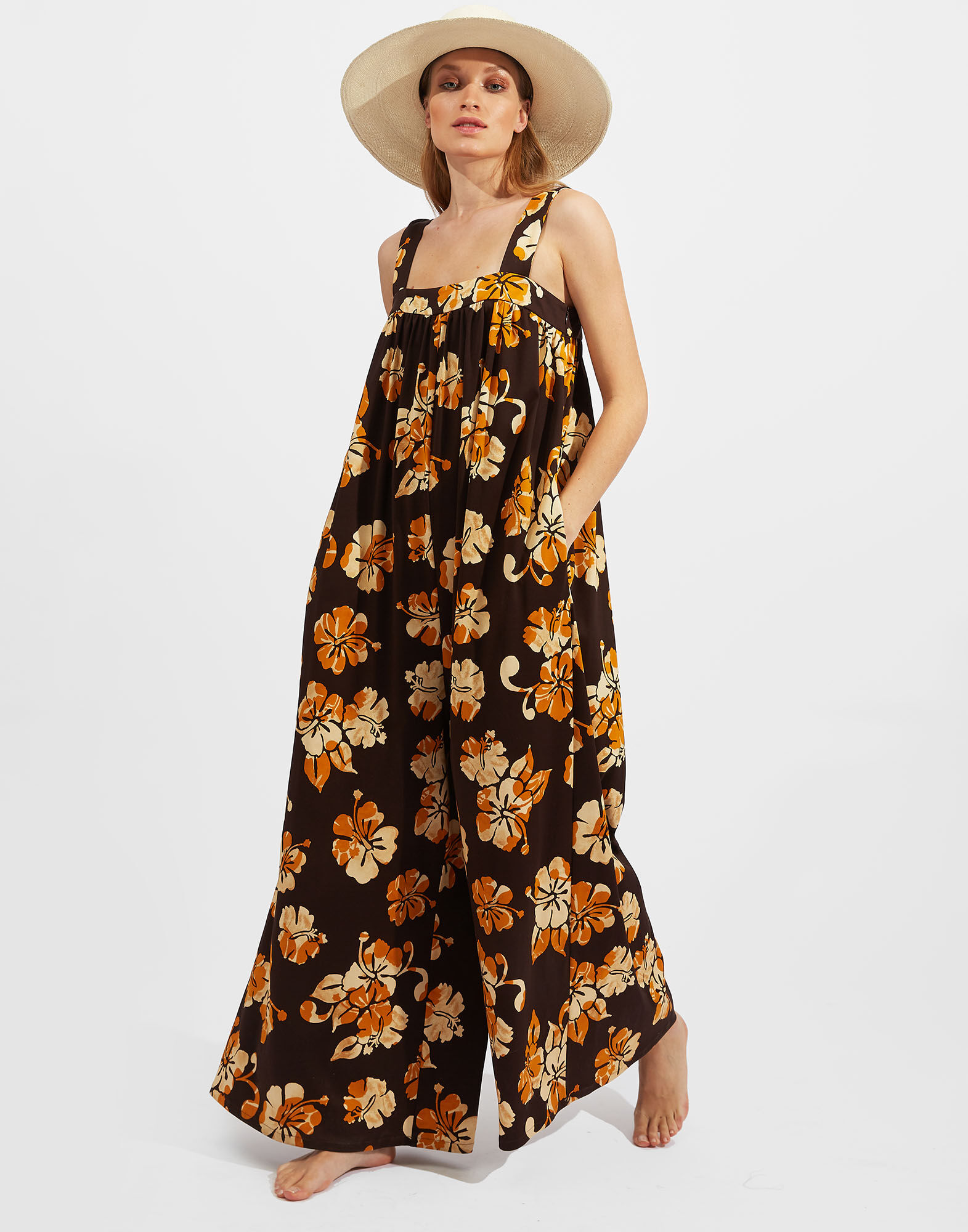 La DoubleJ Playsuit Dress Hibiscus DRE0338INT001HIB0001