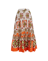 La DoubleJ Sunset Skirt Partenope Plac&eacute;e SKI0068COT039PRT01OR02