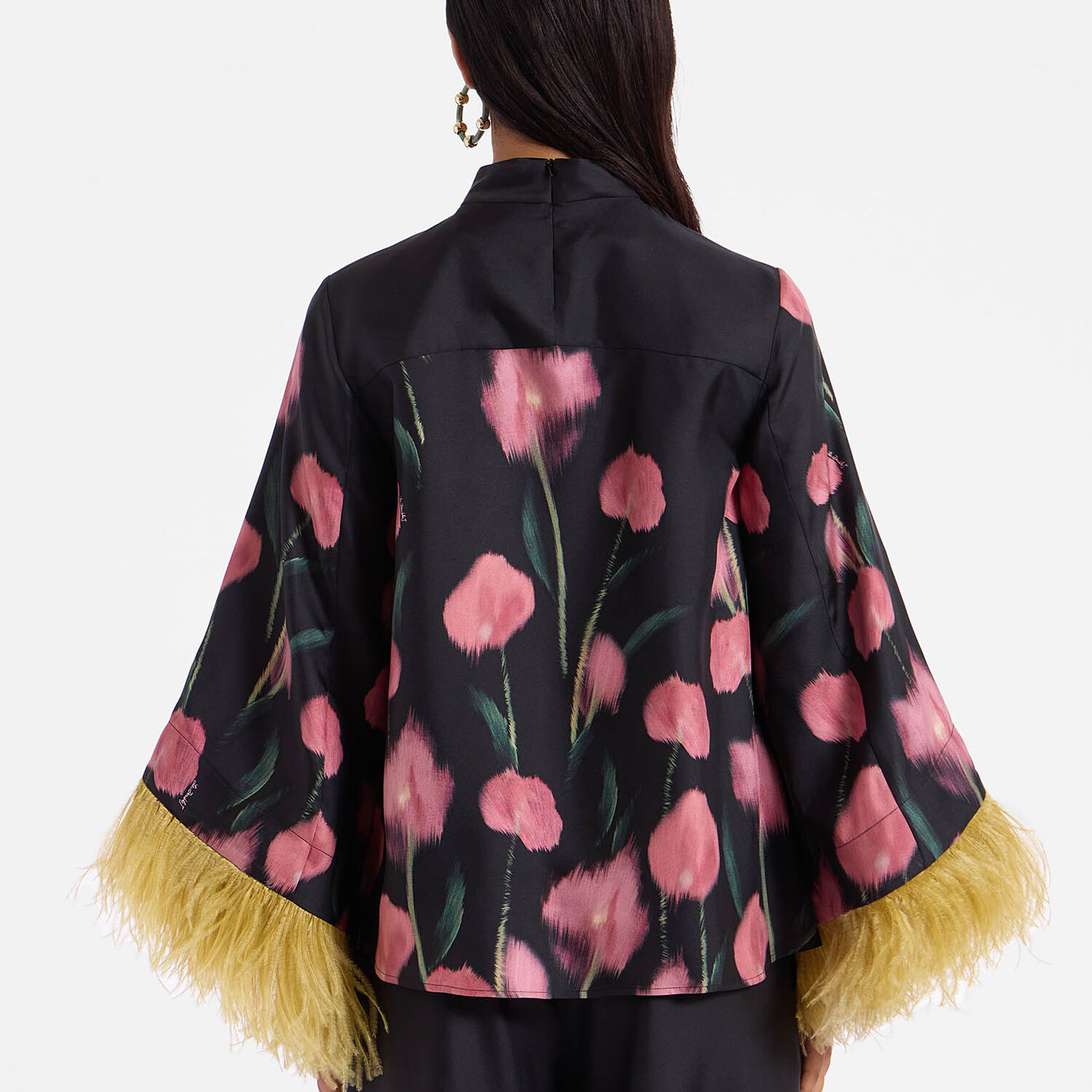 Shop La Doublej Make An Exit Top In Anthurium Black