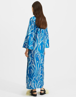 LaDoubleJ Silk Kaftan Polipo Blu DRE0009SIL001POL0001