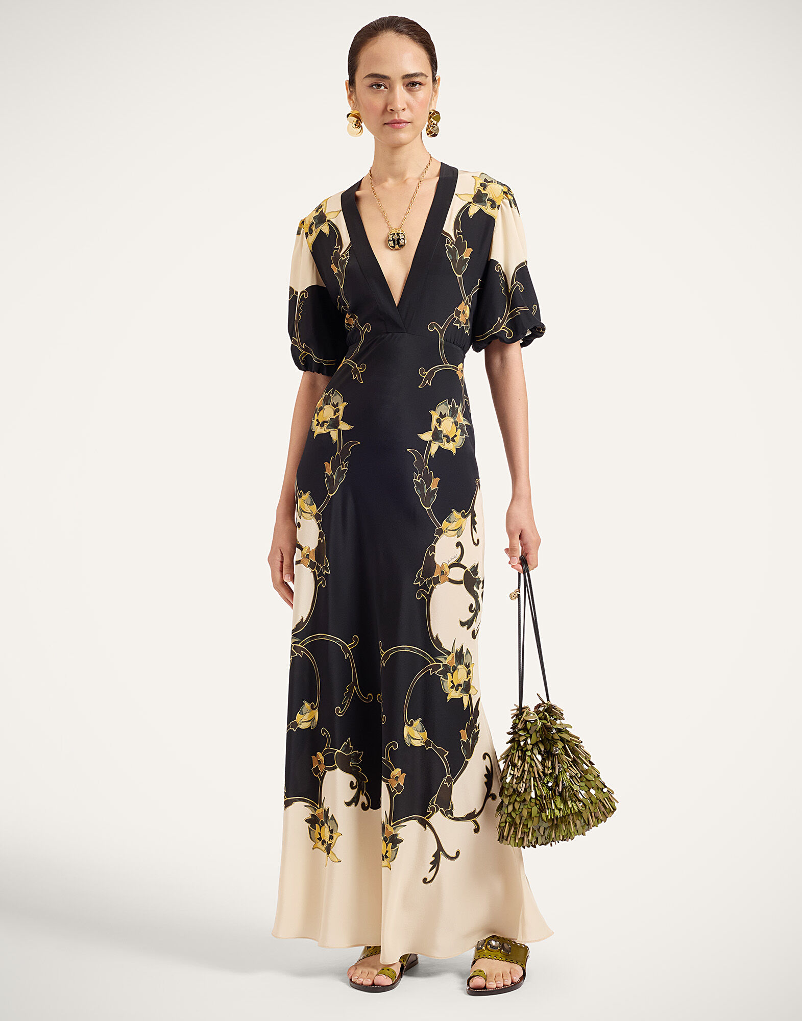 La DoubleJ Marlene Dress Buttercup Plac&eacute;e Black DRE0869CRE001BTC03BL01