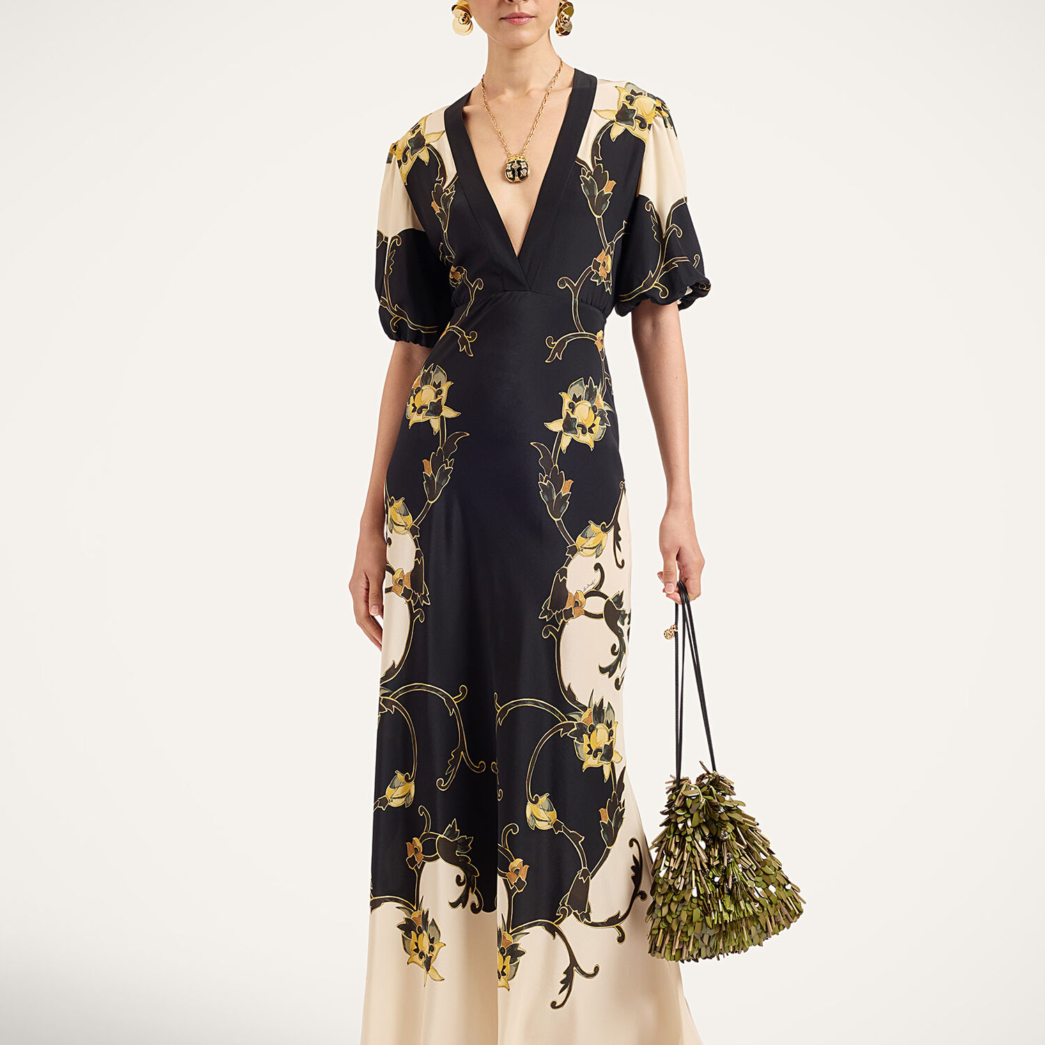 La Doublej Marlene Dress In Buttercup Placée Black