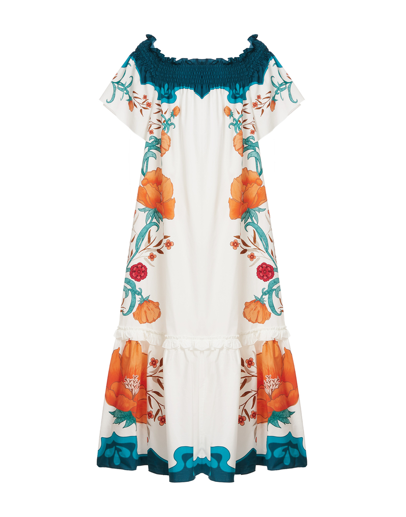 La DoubleJ Capalbio Dress La DoubleJ Capalbio Dress Morpheus Placée Orange DRE0786COT039MOR01OR02