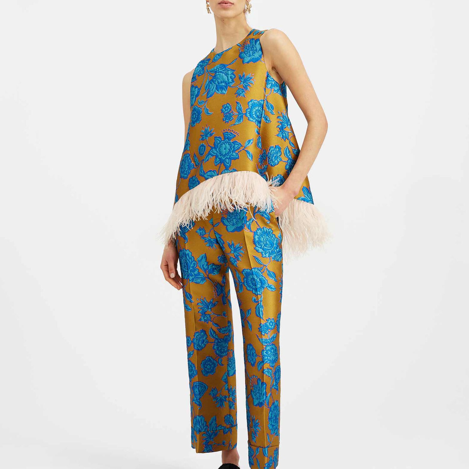 La Doublej Hendrix Pants In Hottie Turquoise